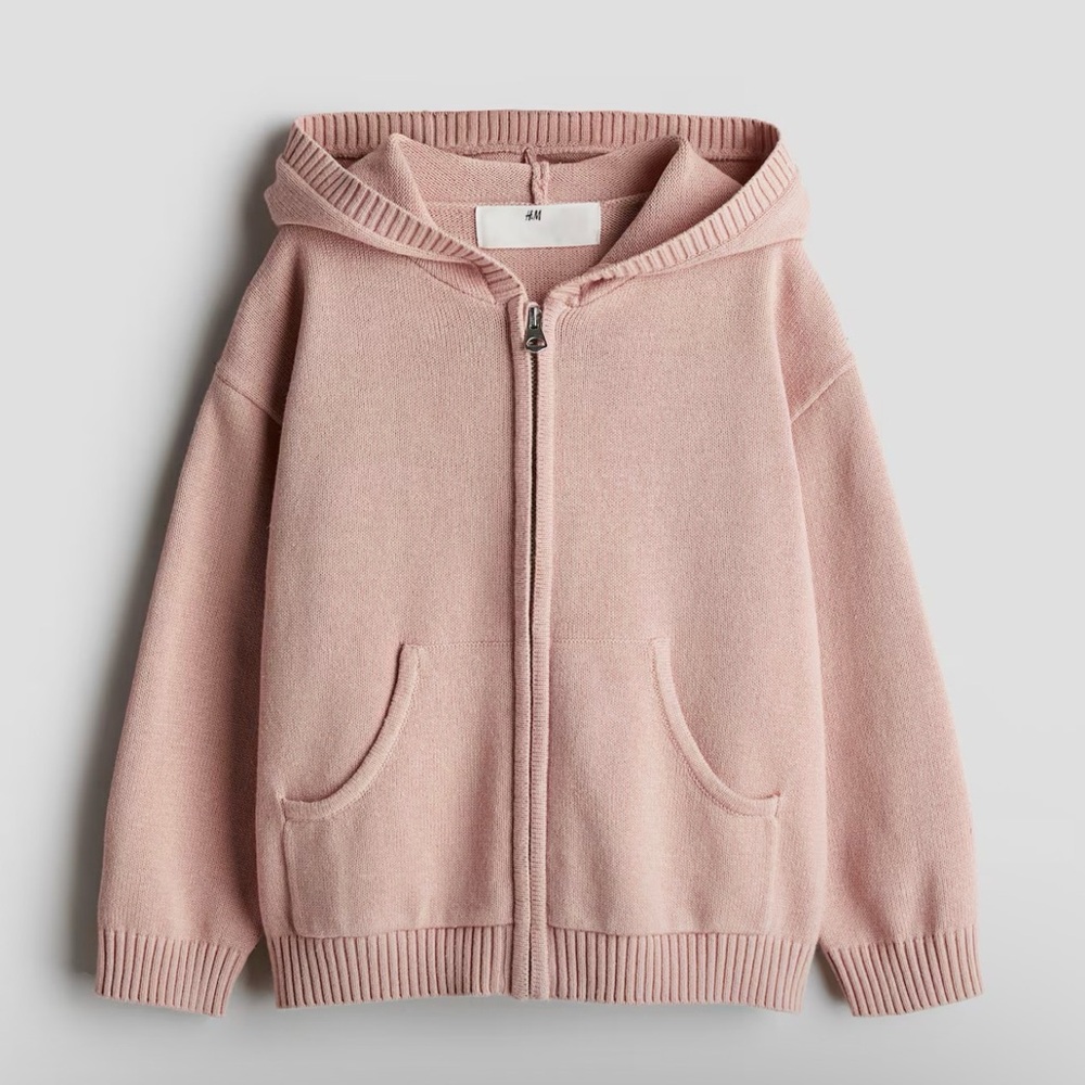COTTON-KNIT HOODED JACKET